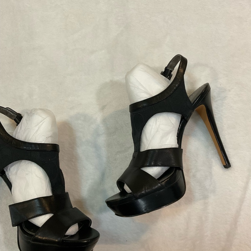 Coach Black Strappy High Heels - Picture 8 of 11